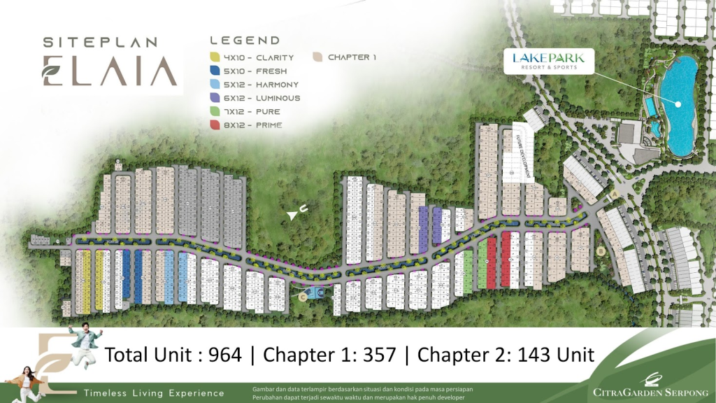 siteplan cluster Elaia Citra Garden Serpong